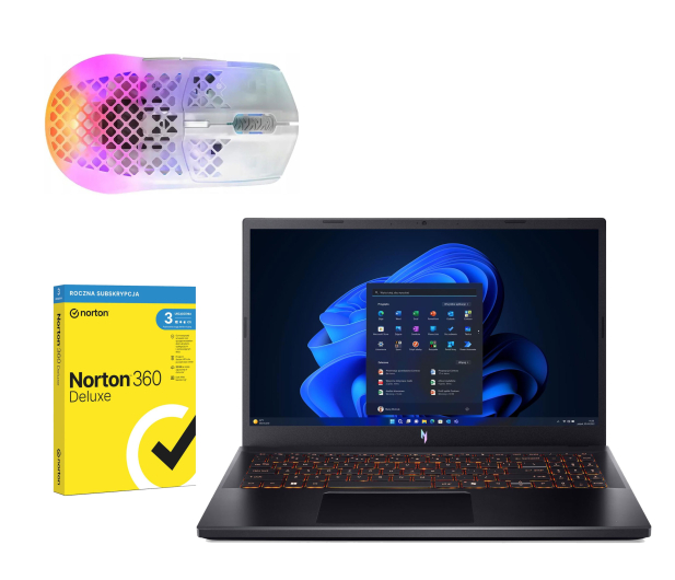 Acer Nitro V15 Ryzen 7-7445HS/16GB/512/Win11 RTX4050 165Hz Zestaw - 1571990 - zdjęcie